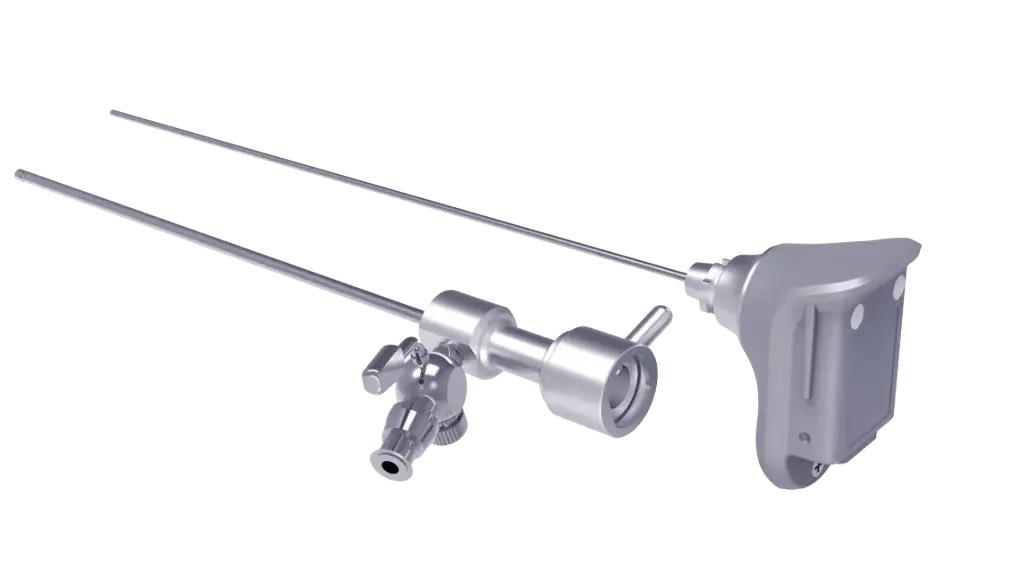 VETP-1616 + VETP-27  |  Wziernik sztywny 1.6 mm × 160 mm LED z płaszczem operacyjnym 2.7 mm × 125 mm do VET-600