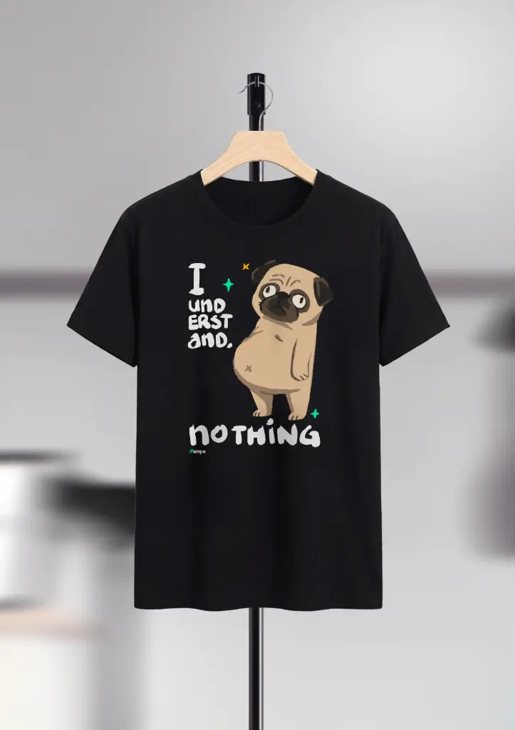 Koszulka z mopsem - I understand nothing